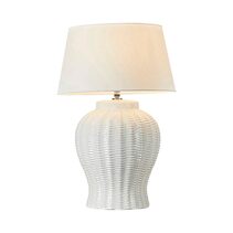 Drawbridge Table Lamp White With Shade - ELJCOX11727