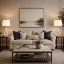 Lustre Teardrop Stone Effect Glass Table Lamp Clear With Shade - KITZAF14111