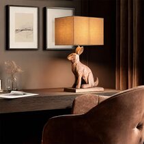 Garfunkel Table Lamp Base Dark Natural With Shade - KITZAF14130