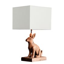 Simon Wooden Rabbit Table Lamp Small Weather Barn - KITZAF14131