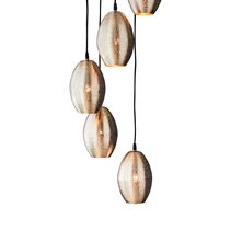 Constellation 5 Light Cluster Perforated Pendant Nickel - ZAF10227NI