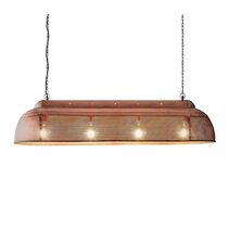 Riva Perforated Iron Dome Pendant Extra Long Antique Copper - ZAF10413