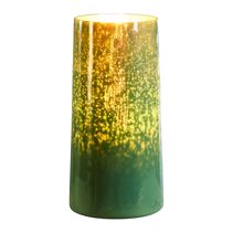 Nouveau Tall Cylinder Art Glass Table Lamp Emerald - ZAF14154
