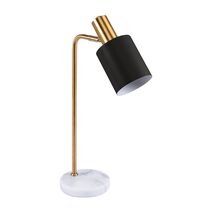 Marisol 1 Light Desk Lamp Black / Antique Brass - 22522