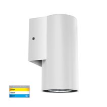 Aries 6W 240V Dimmable LED Wall Pillar Light White / Tri-Colour - HV3625T-WHT