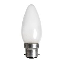 Halogen Frosted Candle 28W B22 - CAN28WBCP