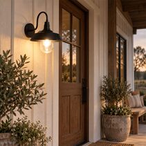 Hudson Barn Style Wall Light Black - OL7890BK