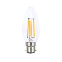 Filament Candle 6W B22 Dimmable LED Globe / Warm White - LCAN6WCBCWWD