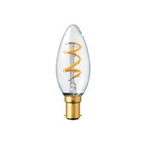Filament Clear Candle Spiral LED 3W B15 Dimmable / Extra Warm White - F315-C35S-C