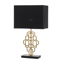Akron Table Lamp Small Antique Gold / Black - AKRON TLS-BKAG