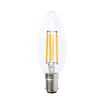 Filament Clear Candle 4W B15 Dimmable LED Globe / Warm White - LCA27B15D/C