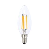 Filament Clear Candle 4W E14 Dimmable LED Globe / Warm White - LCA27E14D/C