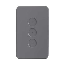 Pixie Ambience 3 Gang Face Plate Only Semi Gloss Grey - SWAC3SGG