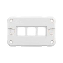 Pixie Ambience 3 Gang Wall Plate Only White - SWP3