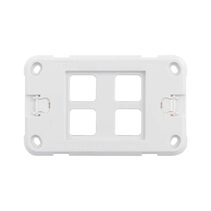 Pixie Ambience 4 Gang Wall Plate Only White - SWP4