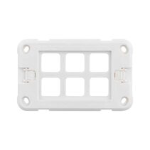 Pixie Ambience 6 Gang Wall Plate Only White - SWP6