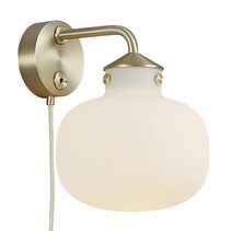 Raito 1 Light Wall Light Brass / Opal - 48091001