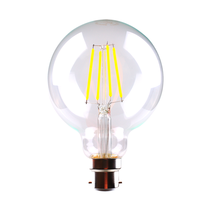 Filament Clear G95 Spherical 6W B22 Dimmable LED Globe / Warm White - LG95/27B22D/C