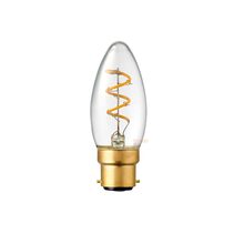 Filament Clear Candle Spiral LED 3W B22 Dimmable / Extra Warm White - F322-C35S-C