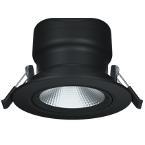 Coolum Plus 6W Centre Tilt Dimmable LED Downlight Black / Tri-Colour - S9167TC/BK