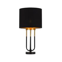 Negas Table Lamp Black / Antique Gold - NEGAS TL-BKAG