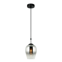 Interior Wine Glass Pendant Black / Chrome - VINUM1
