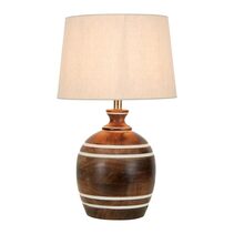 Belrose Wooden Table Lamp With Shade - ELKB12624A