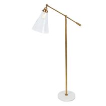 Verona Floor Lamp With Marble Base Brass - ELPIM31290