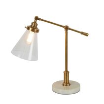 Verona Table Lamp With Marble Base Brass - ELPIM31293
