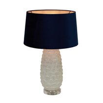Thurntree Coral Ceramic Table Lamp White With Black Shade - ELTIQ103172
