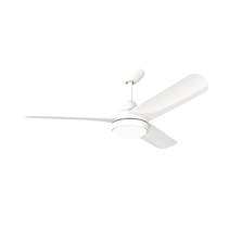 X-Over 48" DC 3 Blade Ceiling Fan With 18W Tri-Colour LED Matt White With Wall Control - XOL302
