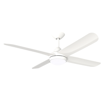 X-Over 52" DC 4 Blade Ceiling Fan With 18W Tri-Colour LED Matt White With Wall Control - XOL306