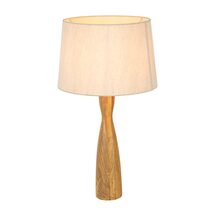 Sarangi Turned Wood Table Lamp Natural - ZAF14166A