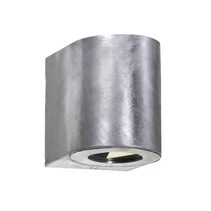 Canto 10W Up & Down LED Wall Pillar Light Galvanized / Warm White - 49701031