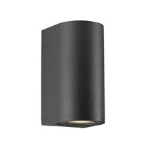 Canto Maxi GU10 240V Up & Down Wall Pillar Light Black - 49721003