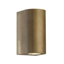 Canto Maxi GU10 240V Up & Down Wall Pillar Light Brass - 49721035