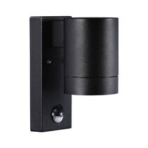Tin Maxi 240V GU10 Wall Pillar Light with Sensor Black - 21509103