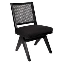 The Imperial Rattan Black Dining Chair Black Linen - 32200
