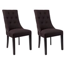 London Dining Chair Black Linen (Pair) - 32210