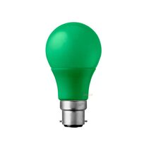 GLS Polycarbonate LED 5W B22 Green - P522-A60-G
