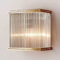 Verre Rectangular Wall Light Brass - ELJE13654B