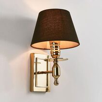Newton Wall Lamp Brass With Shade - ELSB21784AB