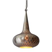 Cobra Perforated Conical Pendant Nickel - ZAF11245