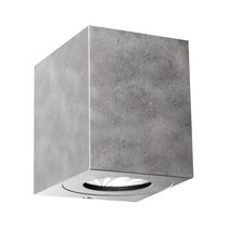 Canto Kubi 12W Up & Down LED Wall Pillar Light Galvanized / Warm White - 49711031