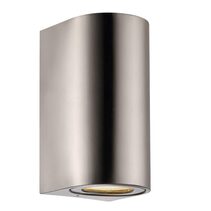Canto Maxi GU10 240V Up & Down Wall Pillar Light Stainless Steel - 49721034