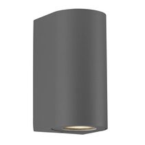 Canto Maxi GU10 240V Up & Down Wall Pillar Light Grey - 49721010