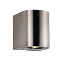 Canto 12W Up & Down LED Wall Pillar Light Stainless Steel / Warm White - 49701034