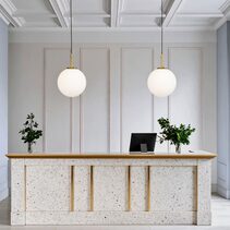 Bally 12 Pendant Antique Gold / Opal Matt - BALLY PE 12-AGOM