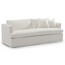 Birkshire 3 Seater Slip Cover Sofa White Linen - 32303