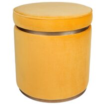 Totti Storage Stool Yellow Velvet - 32590